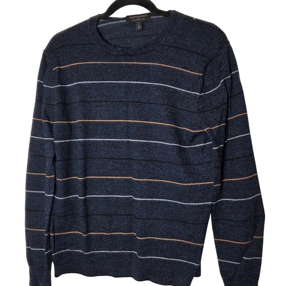 Banana Republic Sweaters - 100% Merino Wool Striped Sweater Banana Republic Blue Crew neck sweater Small